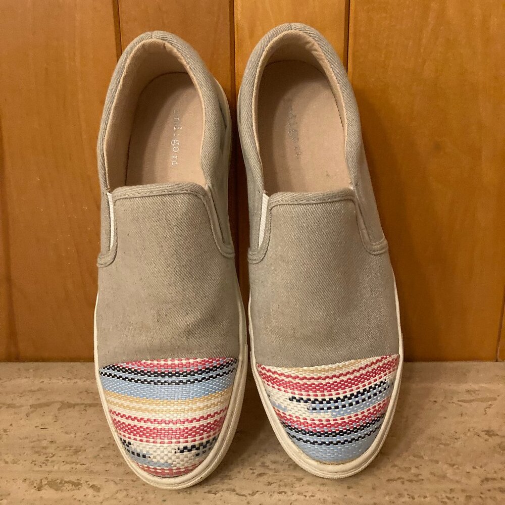Indigo rd  Slip On Sneakers Gray/Multicolor Woven Canvas Summer Western Resort